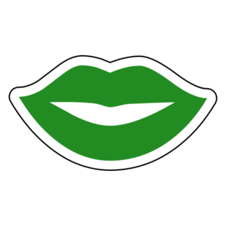 Kiss Lips Sticker (Green)